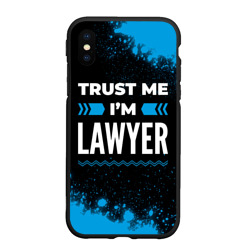 Чехол для iPhone XS Max матовый Trust me I'm lawyer Dark