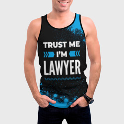 Мужская майка 3D Trust me I'm lawyer Dark - фото 2