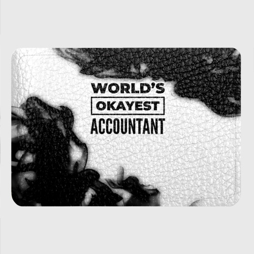 Картхолдер с принтом World's okayest accountant - white - фото 4