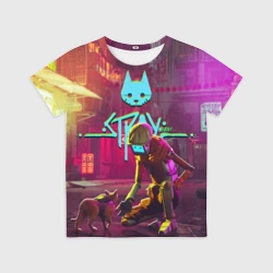 Детская футболка 3D Stray - cat & robot