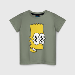 Детская футболка хлопок Bart Simpson - glitch