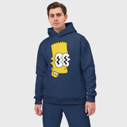 Мужской костюм oversize хлопок Bart Simpson - glitch - фото 2