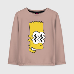 Детский лонгслив хлопок Bart Simpson - glitch