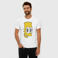 Мужская футболка хлопок Slim Bart Simpson - glitch - фото 2