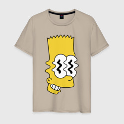 Мужская футболка хлопок Bart Simpson - glitch