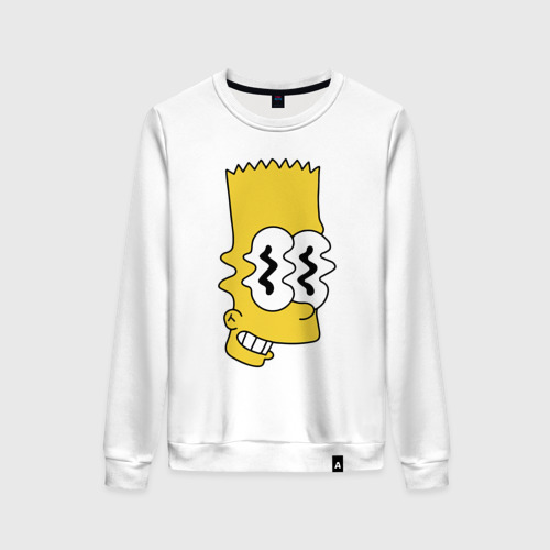 Женский свитшот хлопок Bart Simpson - glitch