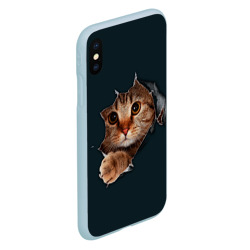 Чехол для iPhone XS Max матовый Вылезающий котёнок - фото 2