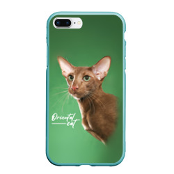 Чехол для iPhone 7Plus/8 Plus матовый Кошка ориентал