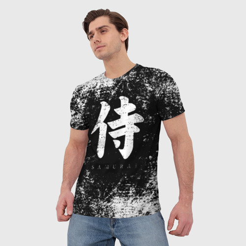 Мужская футболка 3D Иероглиф samurai, цвет 3D печать - фото 3