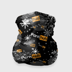 Бандана-труба 3D Надписи Porn Hub - снежинки