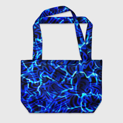 Пляжная сумка 3D Удар неоновой молнии