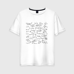 Женская футболка хлопок Oversize I love maths!