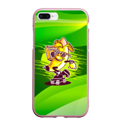 Чехол для iPhone 7Plus/8 Plus матовый Банан катится на скейте
