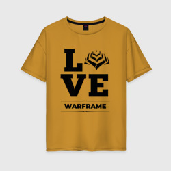 Женская футболка хлопок Oversize Warframe love classic