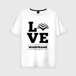 Женская футболка хлопок Oversize Warframe love classic