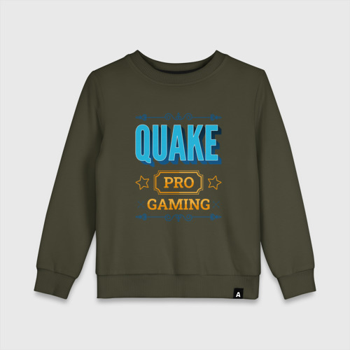 Детский свитшот хлопок Игра Quake pro gaming, цвет хаки