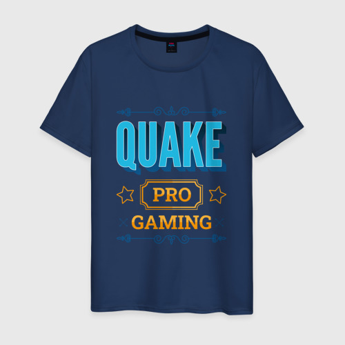 Мужская футболка хлопок с принтом Игра Quake pro gaming, вид спереди #2
