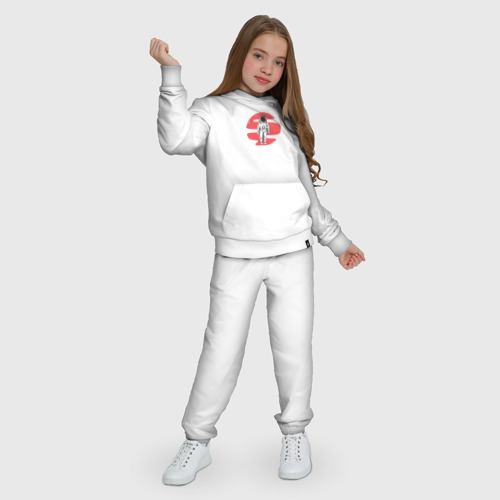 Детский костюм с толстовкой хлопок с принтом Astronaut - minimal art, фото #4