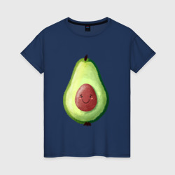 Веселый авокадо говорит привет – Женская футболка хлопок с принтом купить со скидкой в -20%