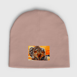 Детская шапка демисезонная Огненный гепард