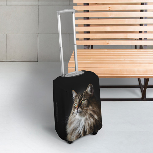 Чехол для чемодана 3D Кот породы мейн-кун, цвет 3D печать - фото 3