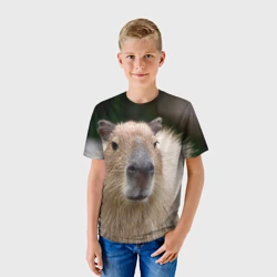 Детская футболка 3D Капибара - водосвинка - фото 2