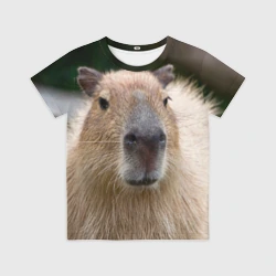 Детская футболка 3D Капибара - водосвинка