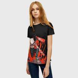 Женская футболка 3D Chainsaw Man, Дэндзи - фото 2