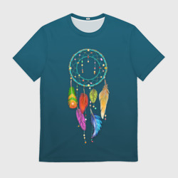 Мужская футболка 3D Ловец снов - индейский амулет