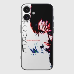 Чехол для iPhone 16 силиконовый с защитой камеры Bloodflowers - The Cure