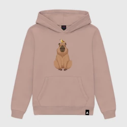 Женская толстовка хлопок Капибара и птица