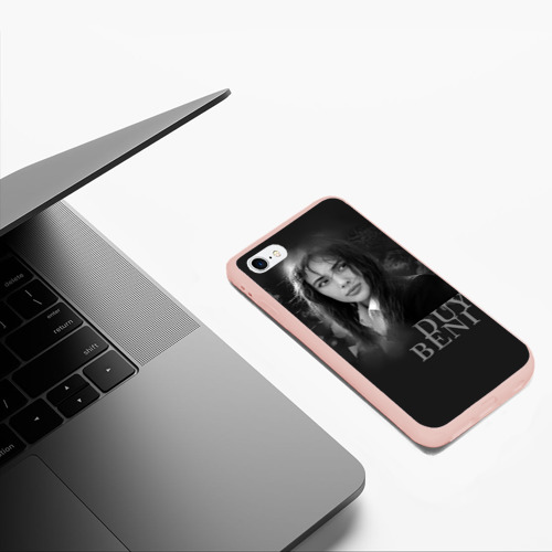 Чехол для iPhone 6/6S матовый Рабия, цвет светло-розовый - фото 5