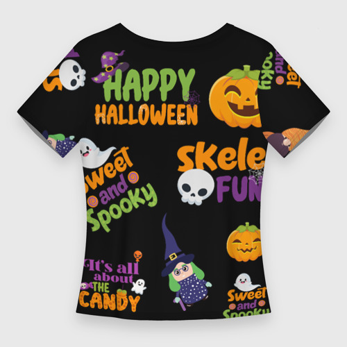 Женская футболка 3D Slim Незабываемая ночь приключений  halloween, цвет 3D печать - фото 2