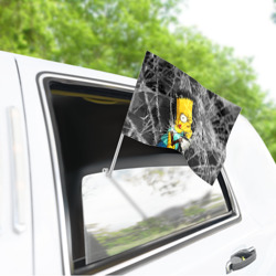 Флаг для автомобиля Барт Симпсон разбил из рогатки стекло - фото 2