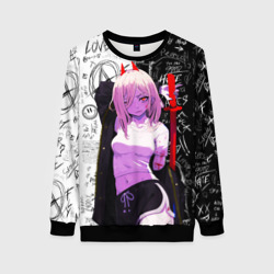 Женский свитшот 3D Пауэр с мечом - Человек бензопила