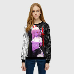 Женский свитшот 3D Пауэр с мечом - Человек бензопила - фото 2