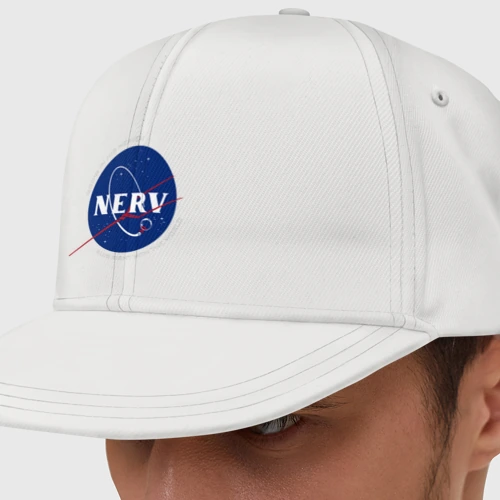 Кепка снепбек с прямым козырьком NASA nerv Evangelion