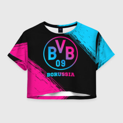 Женская футболка Crop-top 3D Borussia - neon gradient