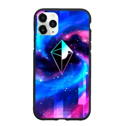 Чехол для iPhone 11 Pro Max матовый No Man's Sky неоновый космос