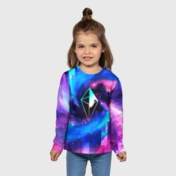 Детский лонгслив 3D No Man's Sky неоновый космос - фото 2