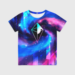 Детская футболка 3D No Man's Sky неоновый космос