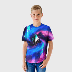 Детская футболка 3D No Man's Sky неоновый космос - фото 2