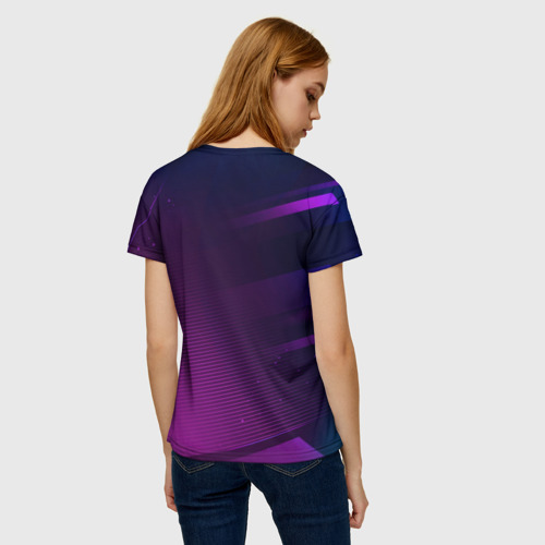Женская футболка 3D DayZ gaming champion: рамка с лого и джойстиком на неоновом фоне, цвет 3D печать - фото 4