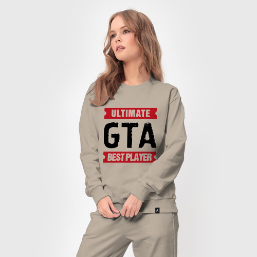 Женский костюм хлопок с принтом GTA: Ultimate Best Player, вид сбоку #3