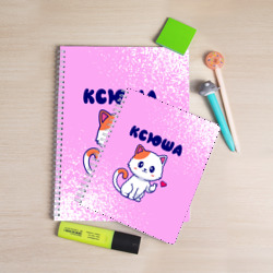 Тетрадь Ксюша кошечка с сердечком - фото 2