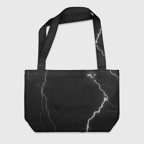 Пляжная сумка 3D Dead inside - Молнии на чёрном - Каллиграфический шрифт - Улыбка - ZXC - фото 2