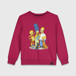 Детский свитшот хлопок Семейка Симпсонов встречает Новый Год!