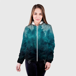 Женская куртка 3D Темный хвойный лес - фото 2