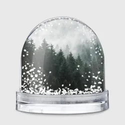 Игрушка Снежный шар Туманный хвойный лес