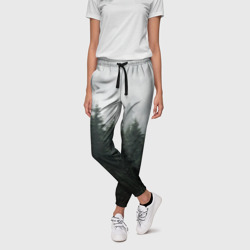 Женские брюки 3D Туманный хвойный лес - фото 2